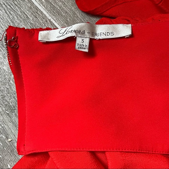 Lovers + Friends Red off the shoulder flowy blouse - Picture 5 of 6